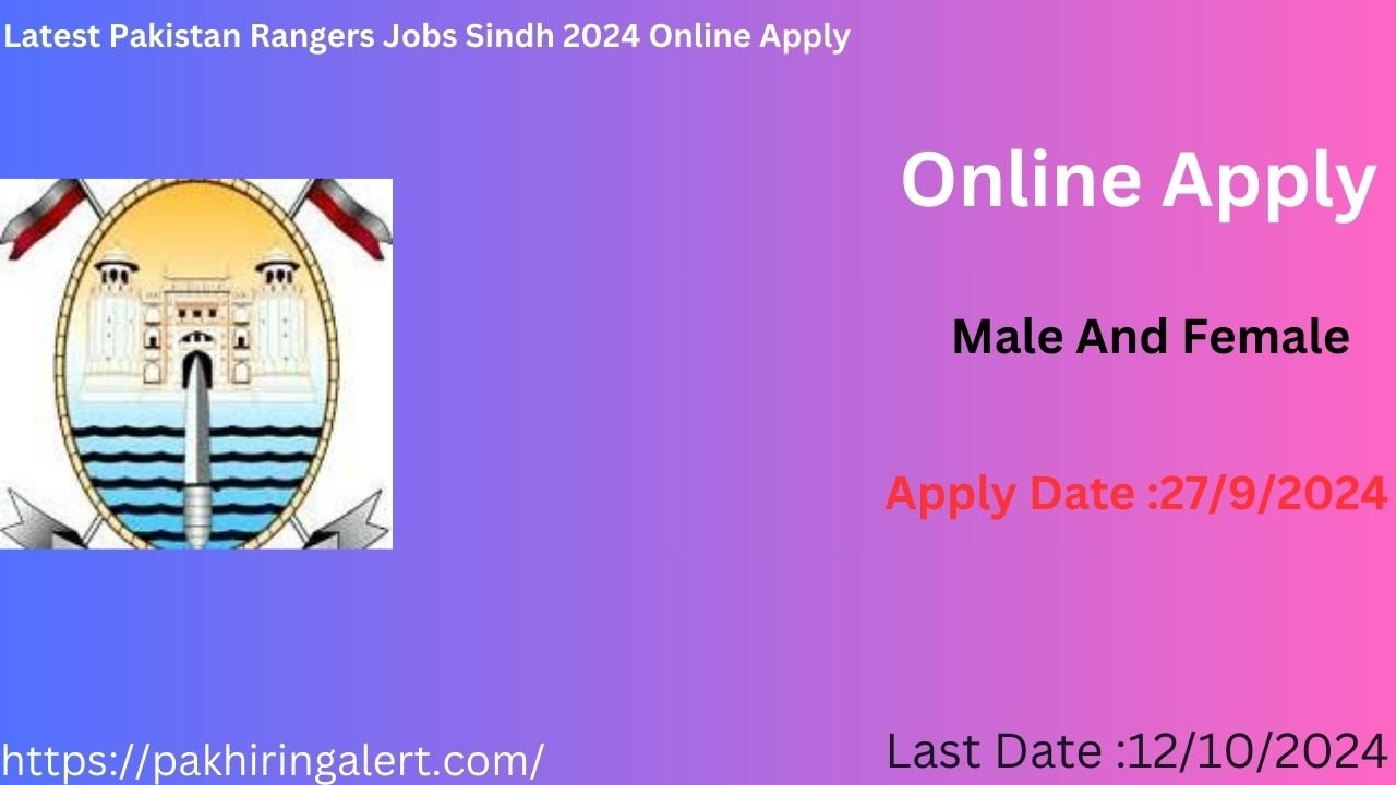 Latest Pakistan Rangers Jobs Sindh 2024 Online Apply