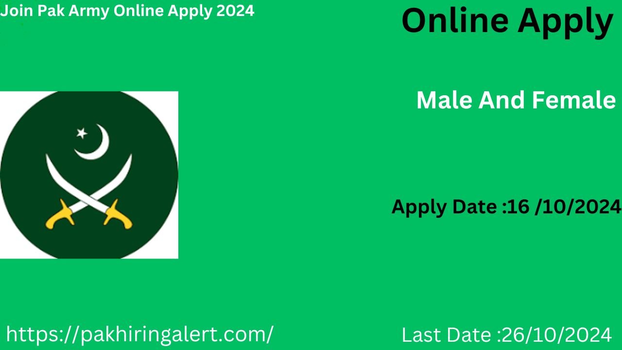 Join Pak Army Online Apply 2024