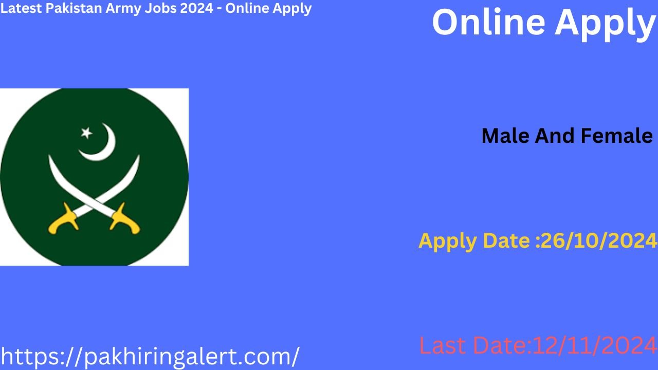 Latest Pakistan Army Jobs 2024 - Online Apply