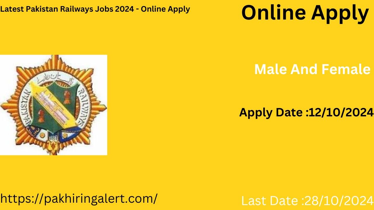 Latest Pakistan Railways Jobs 2024 - Online Apply